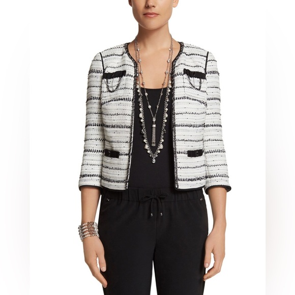 White House Black Market Jackets & Blazers - White House Black Market Embellished Tweed Jacket